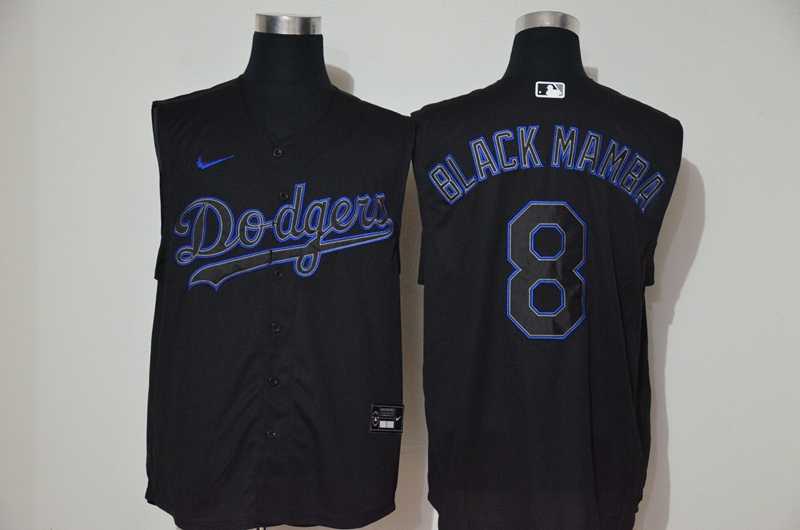 Dodgers 8 Black Mamba Black Nike Cool Base Sleeveless Jersey,We sell and wholesale Dodgers 8 Black Mamba Black Nike Cool Base Sleeveless Jersey on line form chian!